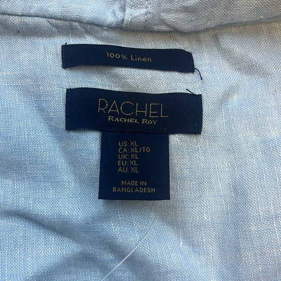RACHEL Rachel Roy 100% Linen Hooded Top N151-14 - Picture 3 of 8
